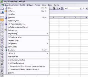 Drop-Down Menü
