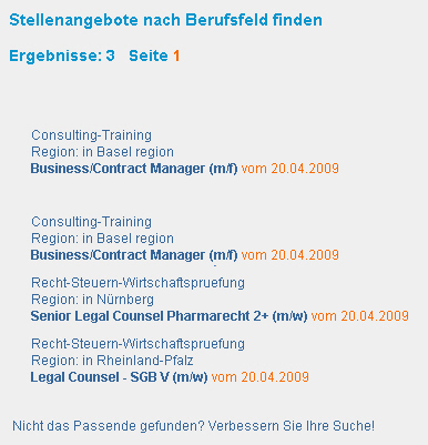 Trefferliste stellenmarkt.de