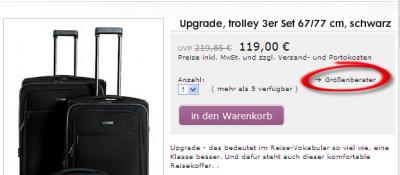 Größenberatung Koffer