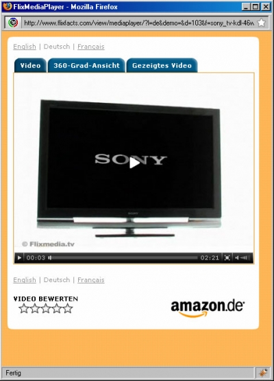 Amazon Videoplayer