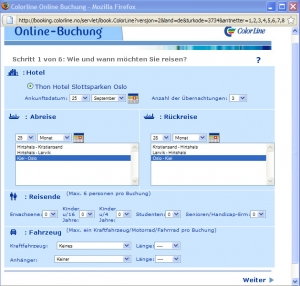 Buchung colorline