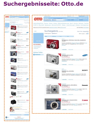 Suchergebnisseite zu Kamera auf Otto.de