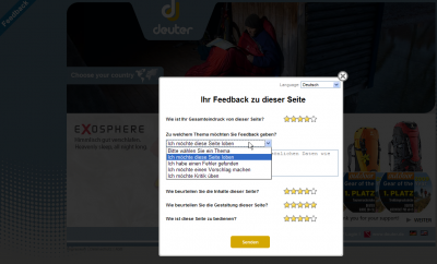 Feedback-Layer ausgefüllt