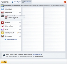 Abb.4 - Persänliche Anordnung der eingebundenen Webseite-/dienste