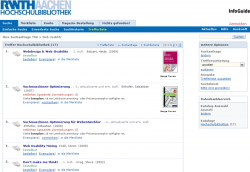 RWTH Aachen - Trefferliste