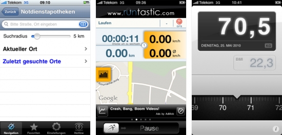 iPhone-Apps mit Schiebereglern