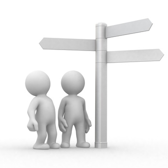 choice and directions signs