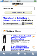 Amazon: Verlauf der Verfeinerung