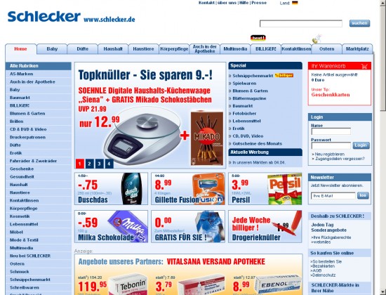 Schlecker-Startseite