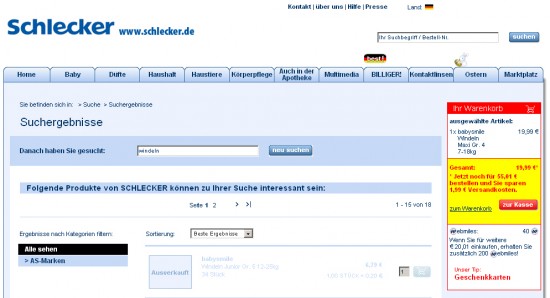 Schlecker-Warenkorb