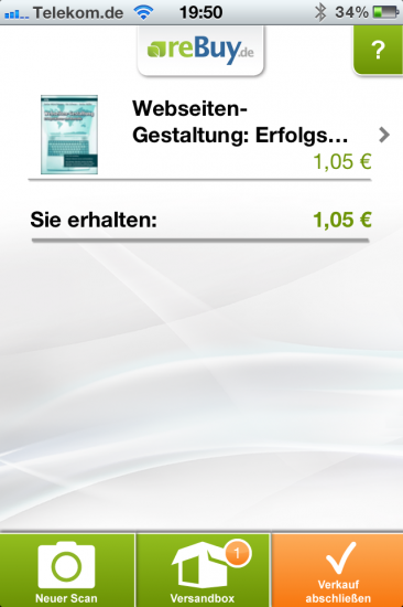 Abb.10: Übersicht über gescannte Produkte