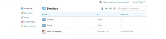 Start dropbox