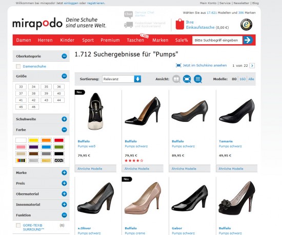 mirapodo Filter links Suche mirapodo Filter links Suche