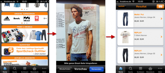 SportScheck-App Scanfunktion