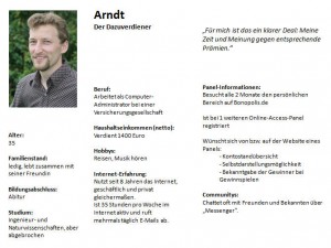 Persona-Beispiel für Online-Umfragen