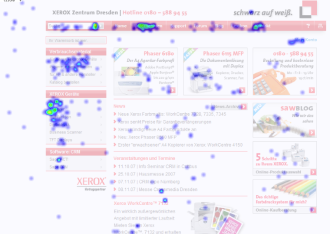 Clickmap – Visualisierung der Klickverteilung