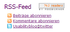 Usability@Twitter: Usabilityblog.de über Twitter folgen