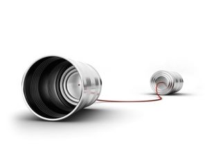 Bild von einem Dosentelefon