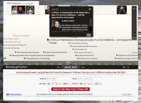 Eine Timeline mit TimeGlider