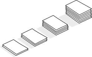 Symbolische Papierstapel