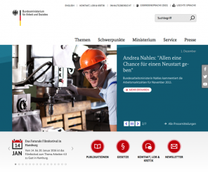 Screenshot Website Sozialministerium