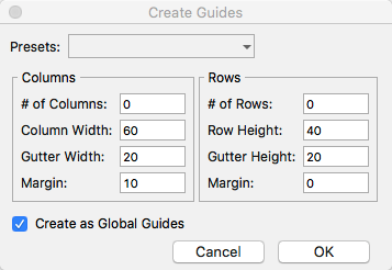 Screenshot Axure Create Guides