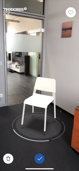 Screenshot Ikea Place AR-App